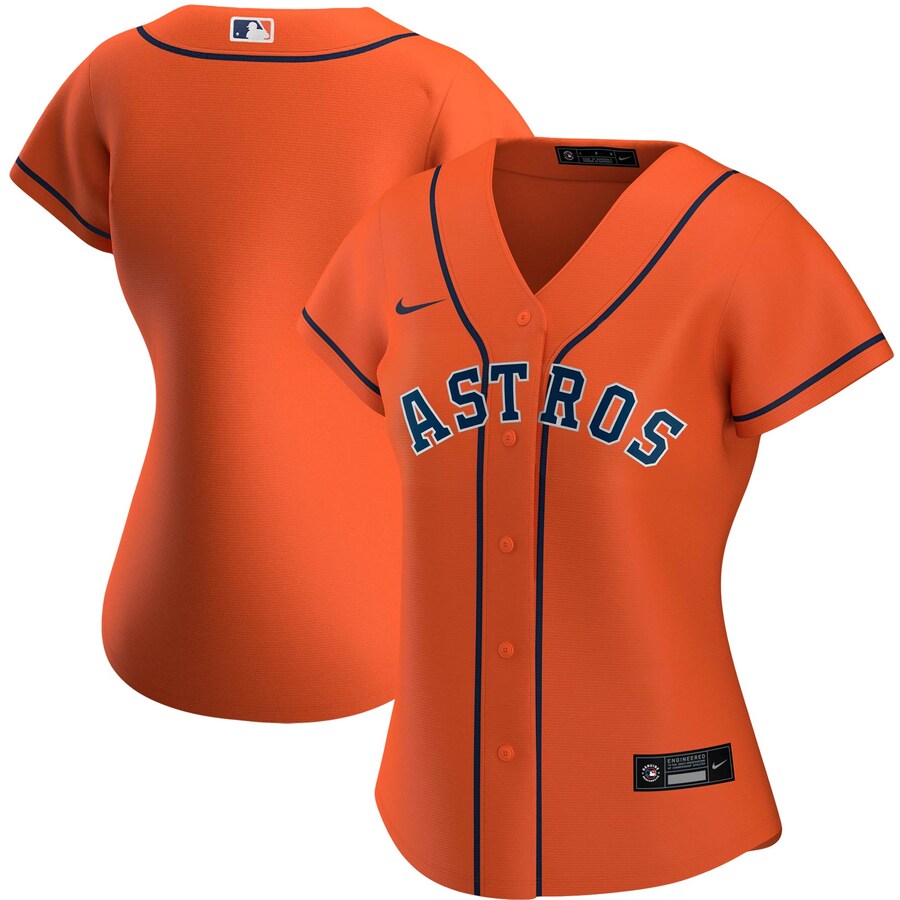 Houston Astros Women's Alternate 2020 Replica Team Jersey ÃƒÂ¢Ã¢â€šÂ¬Ã¢â‚¬Å“ Orange