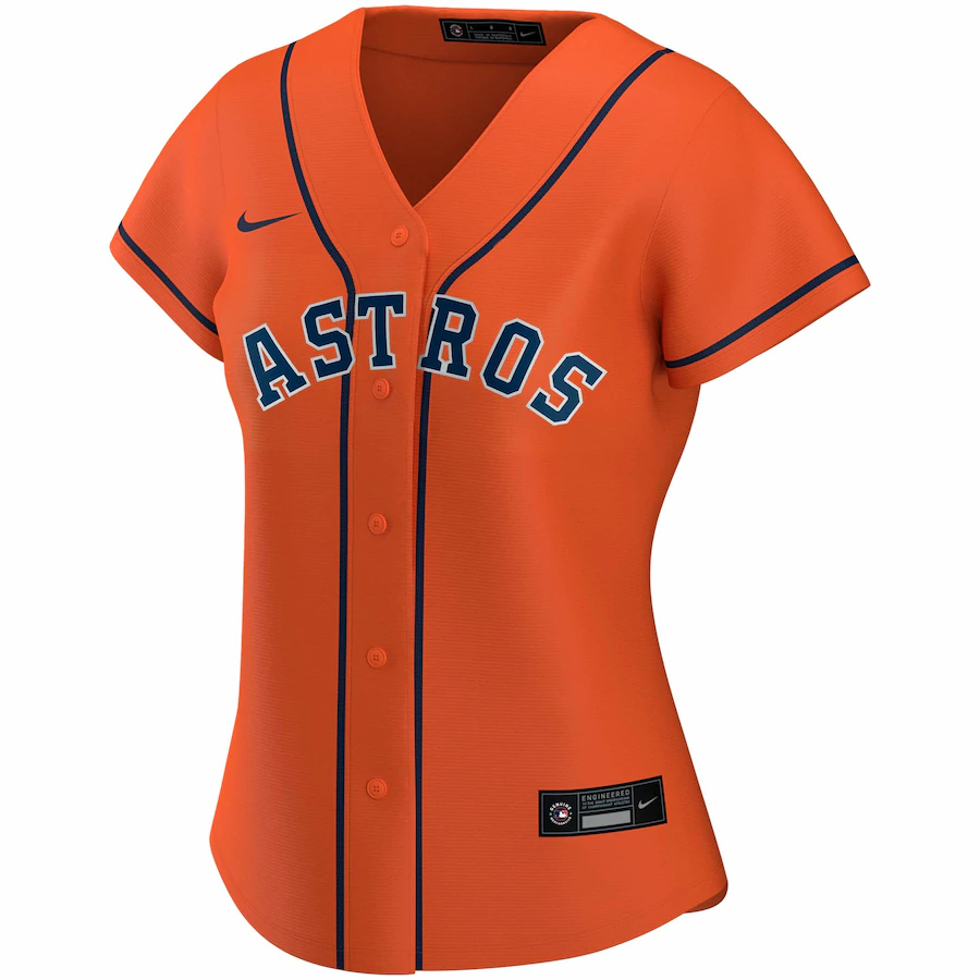 Alternative view of Houston Astros Women's Alternate 2020 Replica Team Jersey ÃƒÂ¢Ã¢â€šÂ¬Ã¢â‚¬Å“ Orange