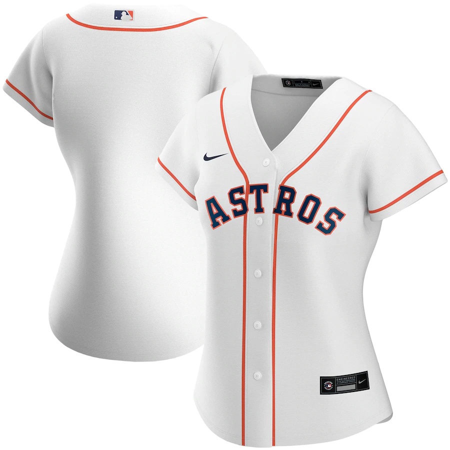 Houston Astros Women's Home 2020 Replica Team Jersey ÃƒÂ¢Ã¢â€šÂ¬Ã¢â‚¬Å“ White