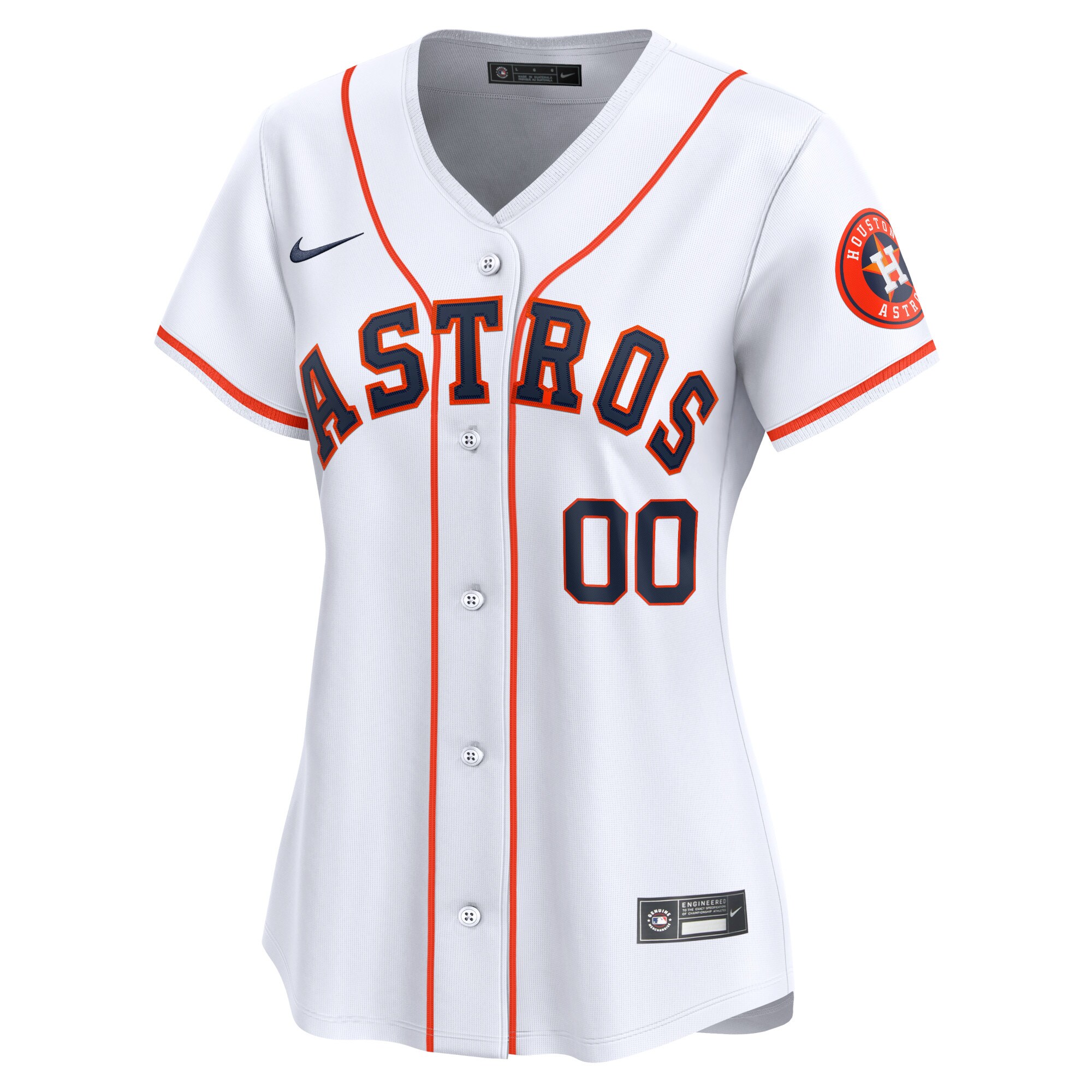 Alternative view of Houston Astros Women's Home Limited Custom Jersey - White