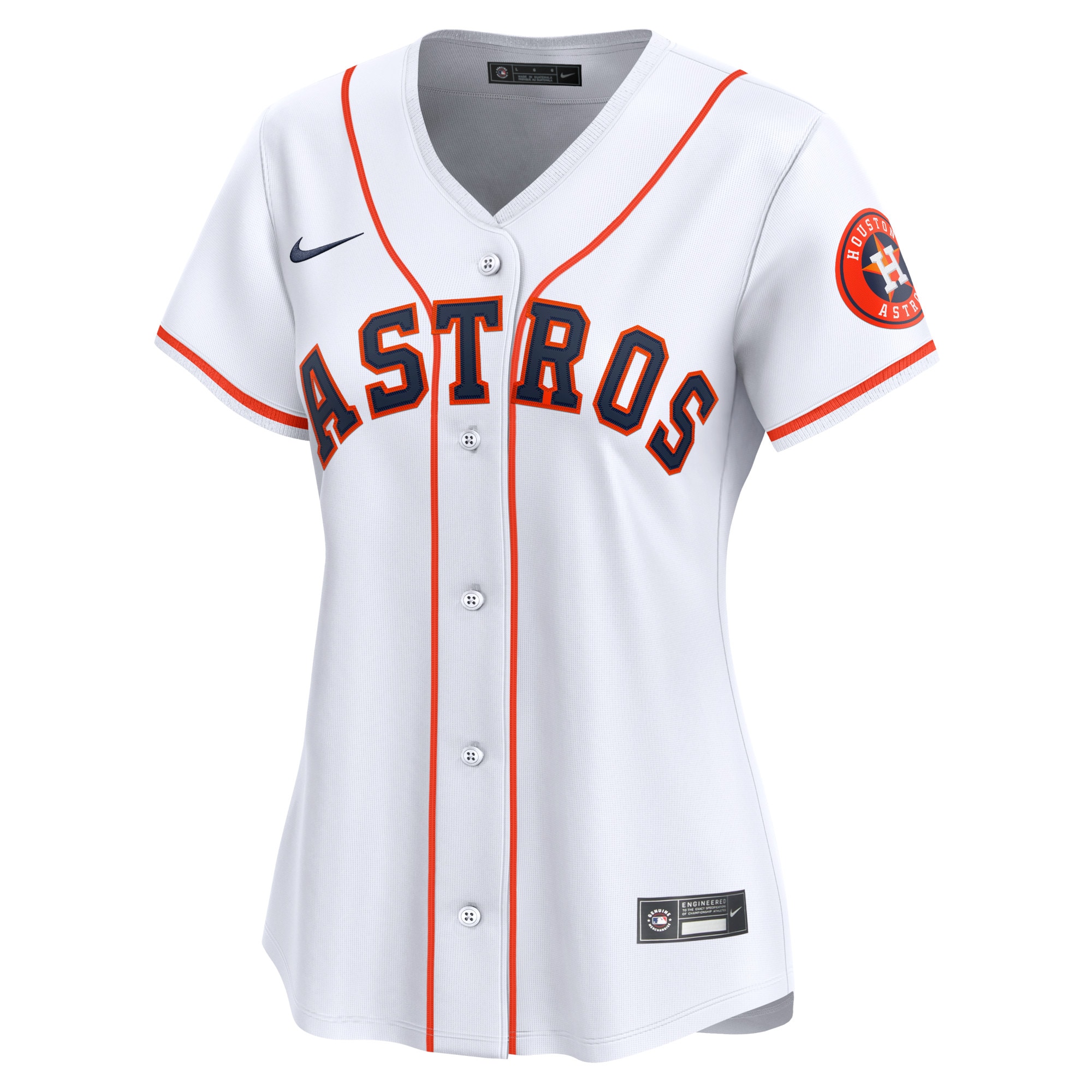 Alternative view of Houston Astros Women's Home Limited Jersey - White