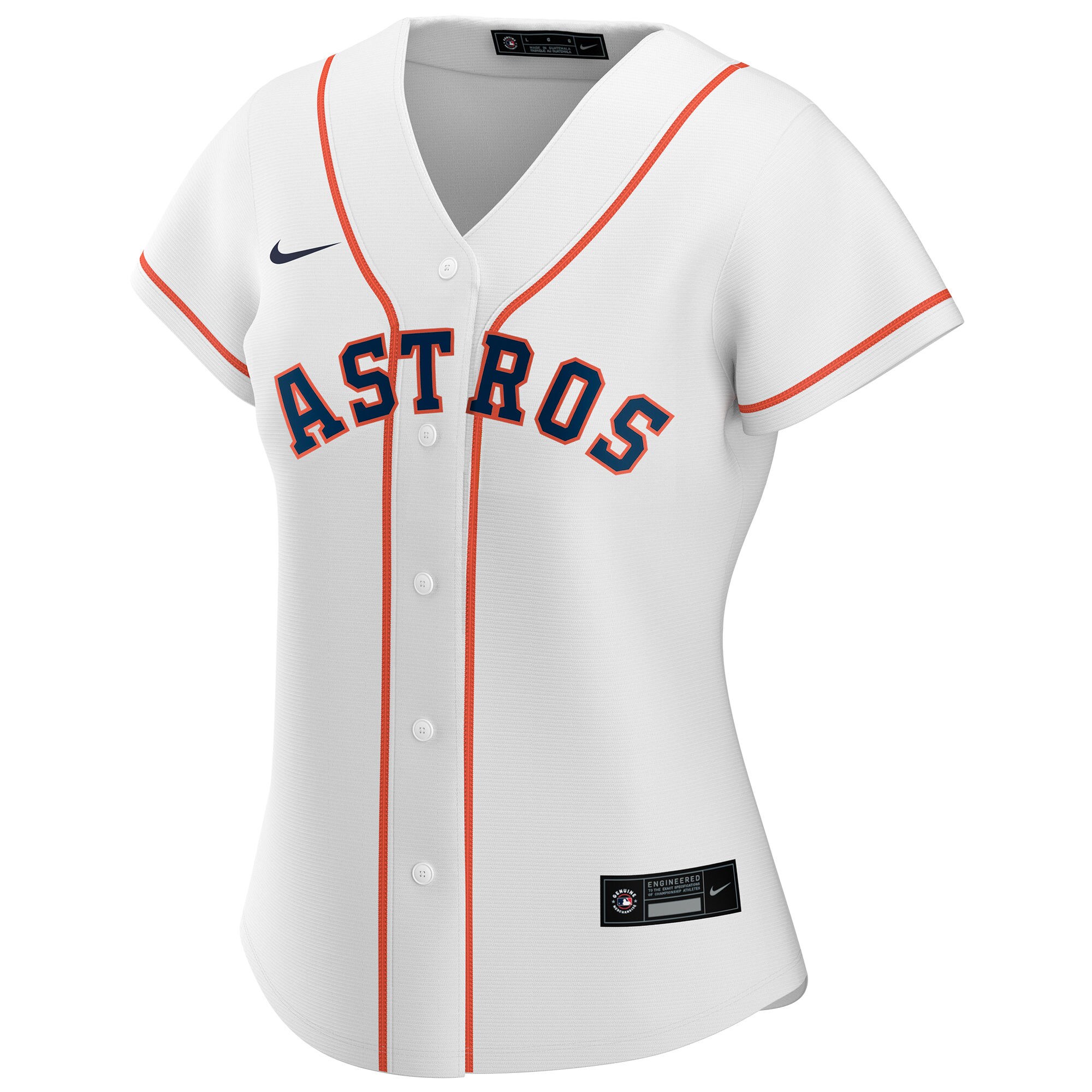 Alternative view of Houston Astros Women's Home Replica Custom Jersey - White
