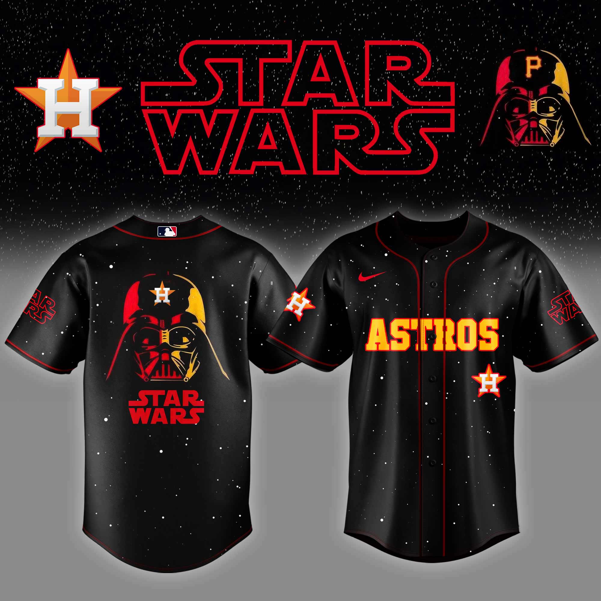 Houston Astros X Star Wars Night Custom Baseball Jersey