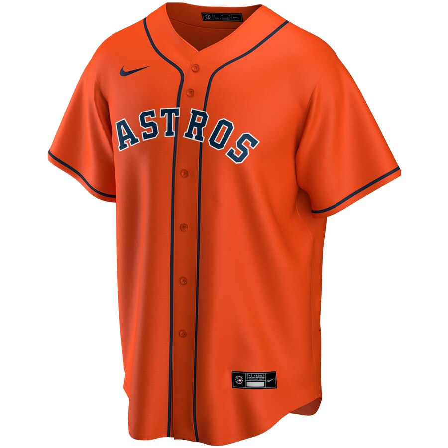 Alternative view of Houston Astros Youth Alternate 2020 Replica Team Jersey - Orange