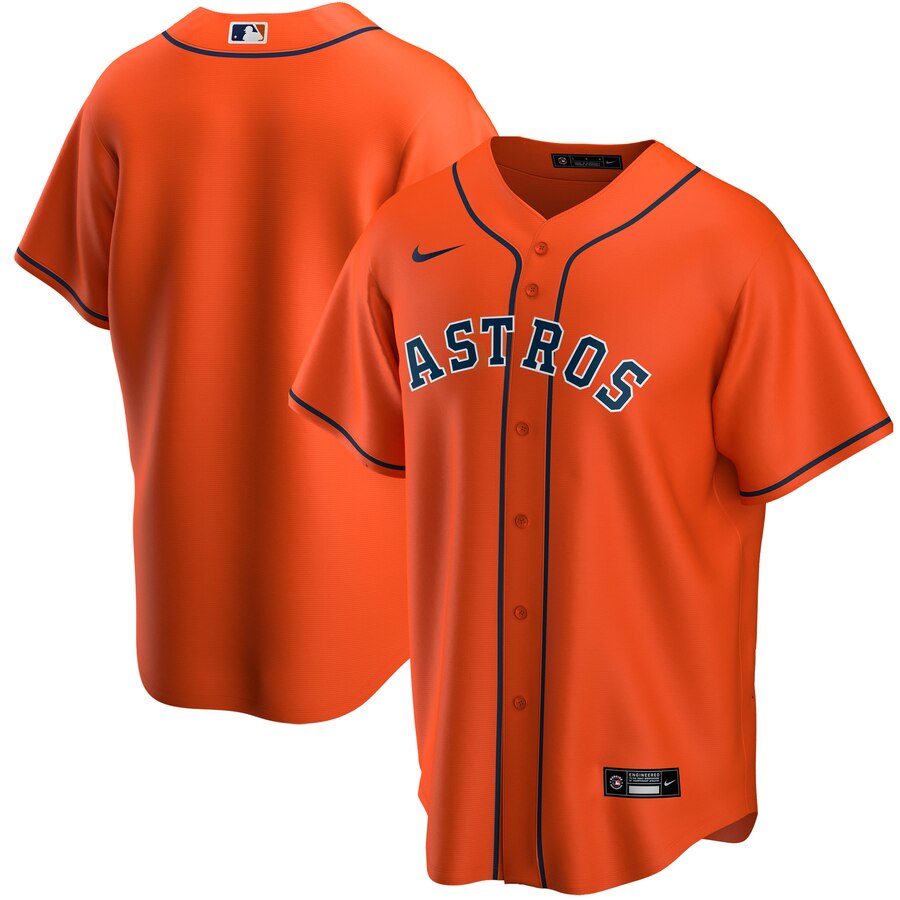 Houston Astros Youth Alternate 2020 Replica Team Jersey - Orange