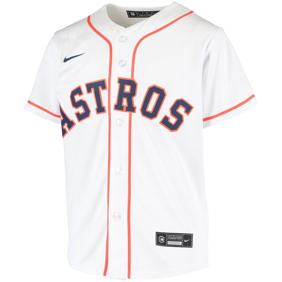 Alternative view of Houston Astros Youth Home 2020 Replica Team Jersey - White