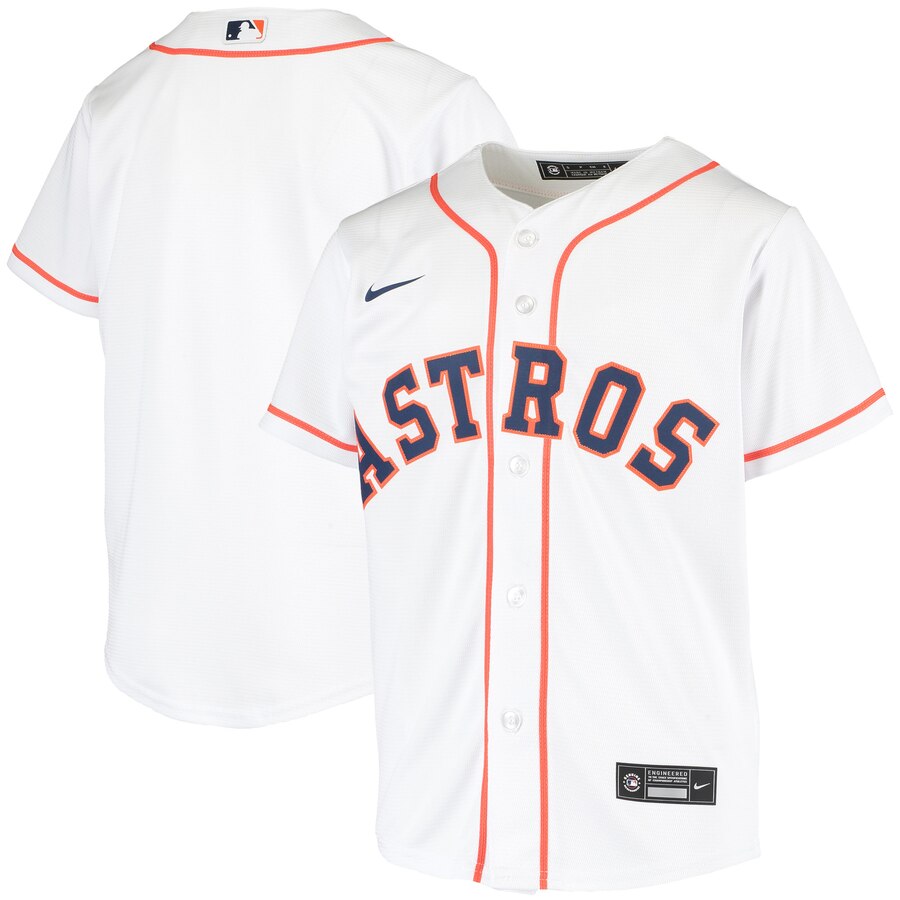 Houston Astros Youth Home 2020 Replica Team Jersey - White