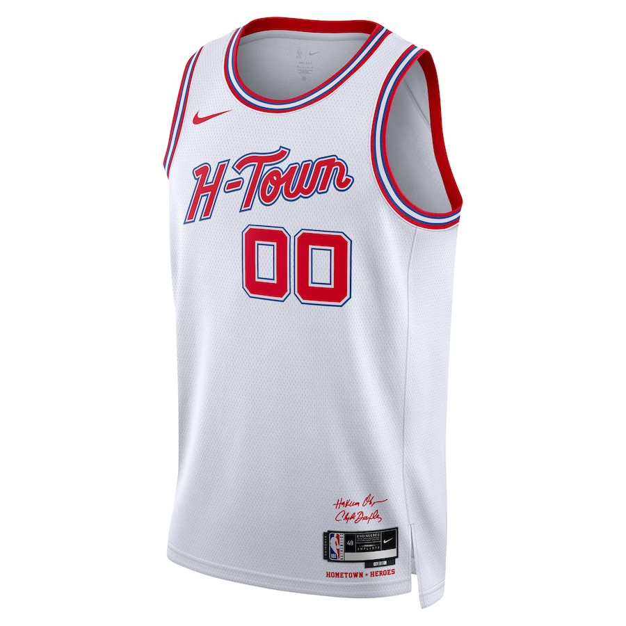 Alternative view of Houston Rockets 2023/24 City Edition Swingman Custom Jersey - White - JS935 