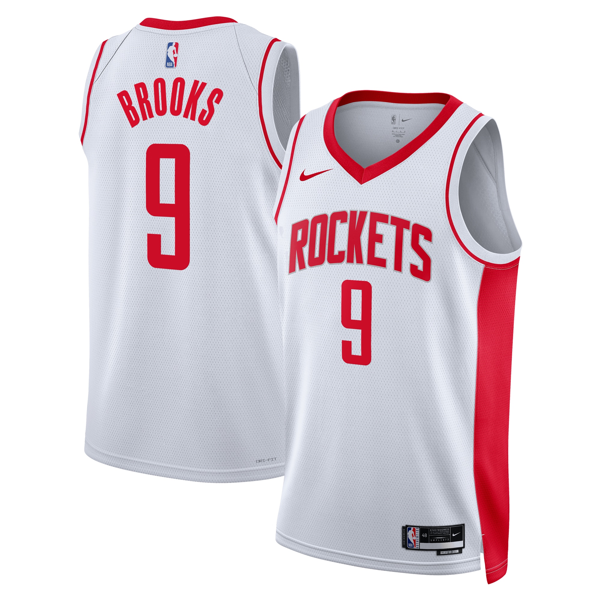 Houston Rockets Association Edition Swingman Jersey - White - Dillon Brooks - Unisex - JS448 
