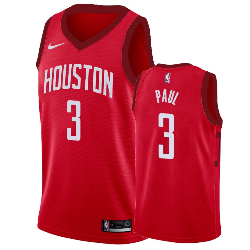 Houston Rockets Chris Paul #3 Red Earned Edition Jersey
