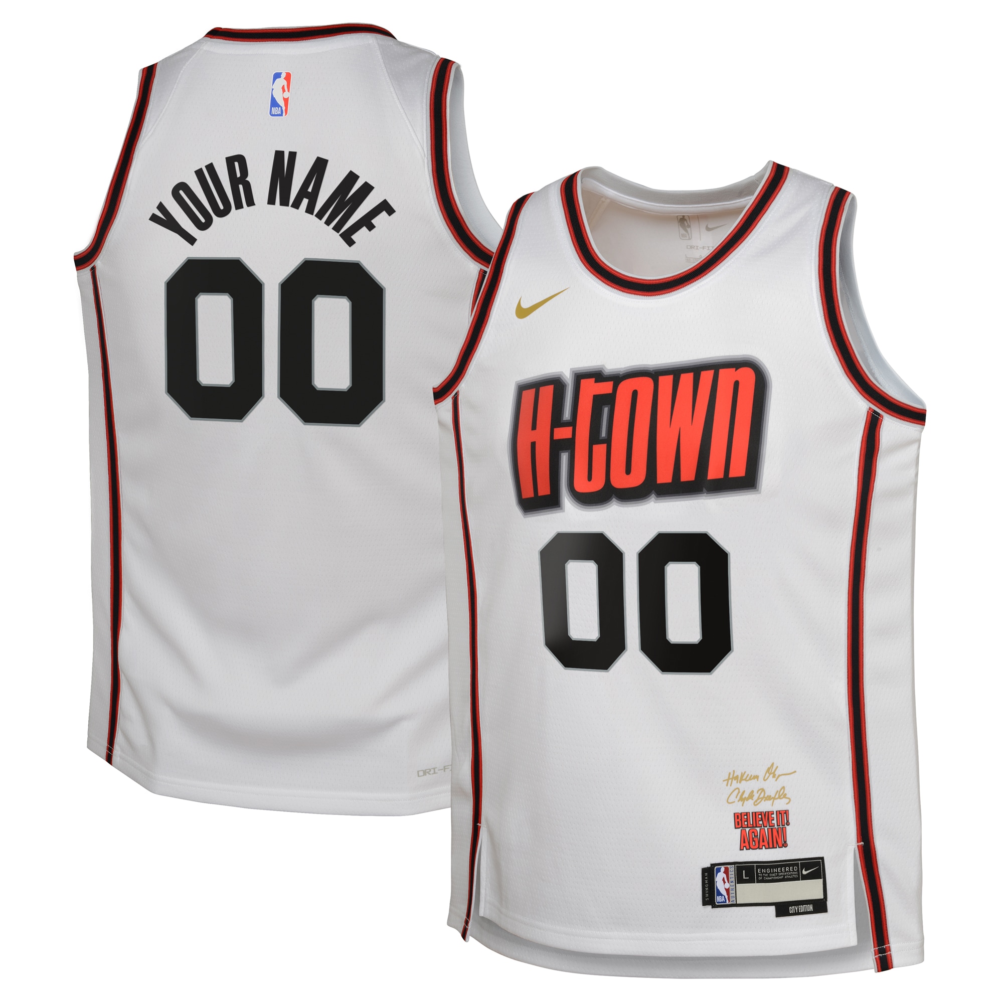 Houston Rockets City Edition Swingman Jersey 2024 - Custom - Youth - JS846 