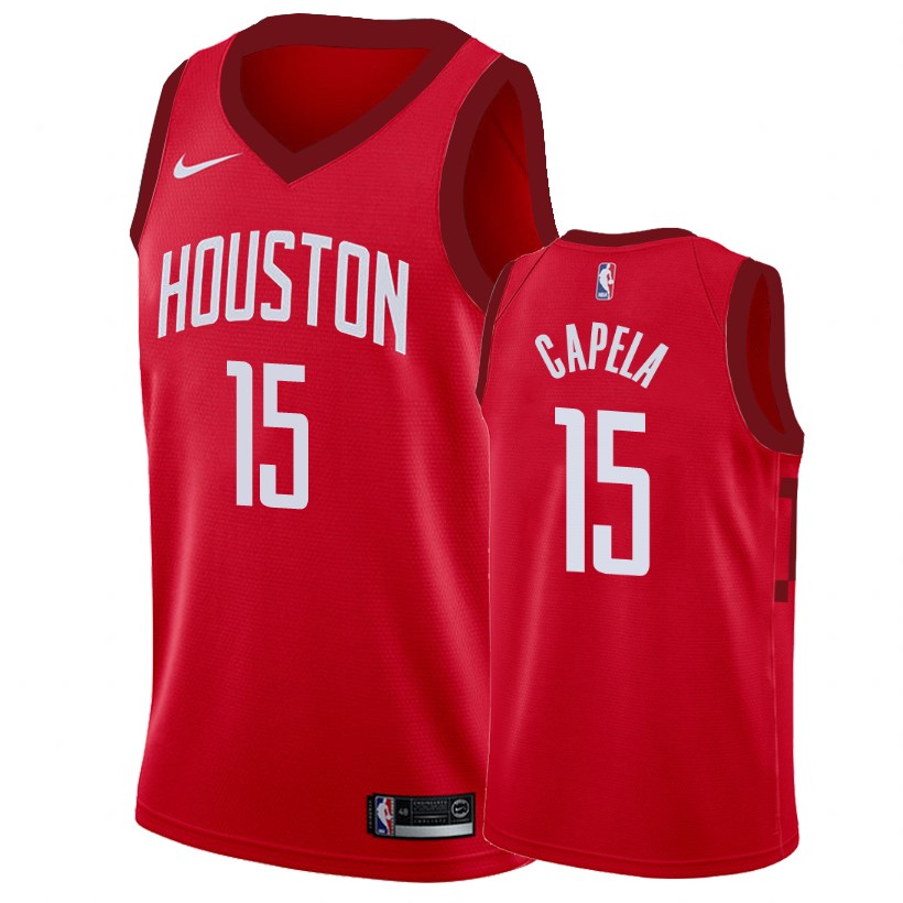 Houston Rockets Clint Capela #15 Red Earned Edition Jersey