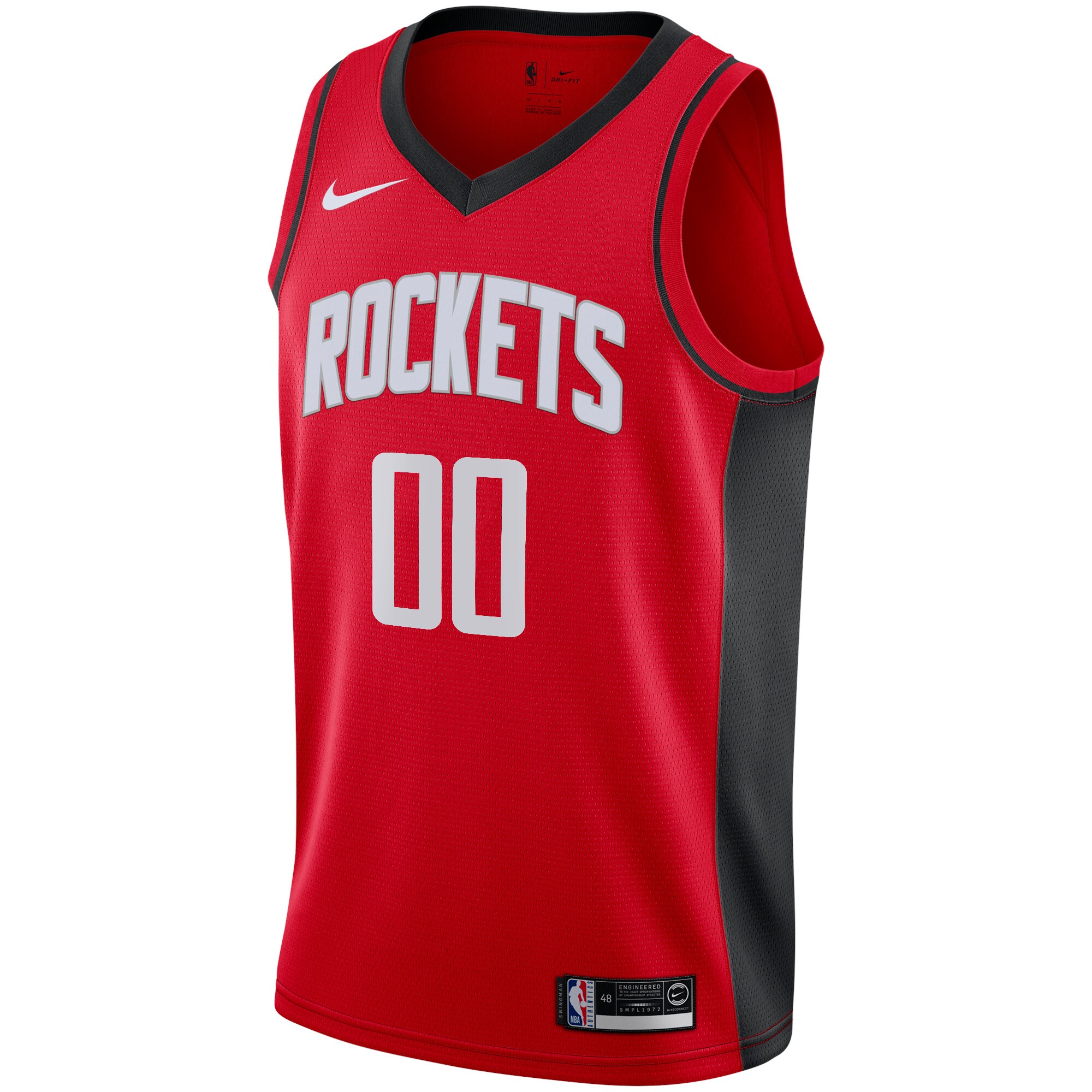 Alternative view of Houston Rockets Custom Swingman Jersey - Icon Edition - Red