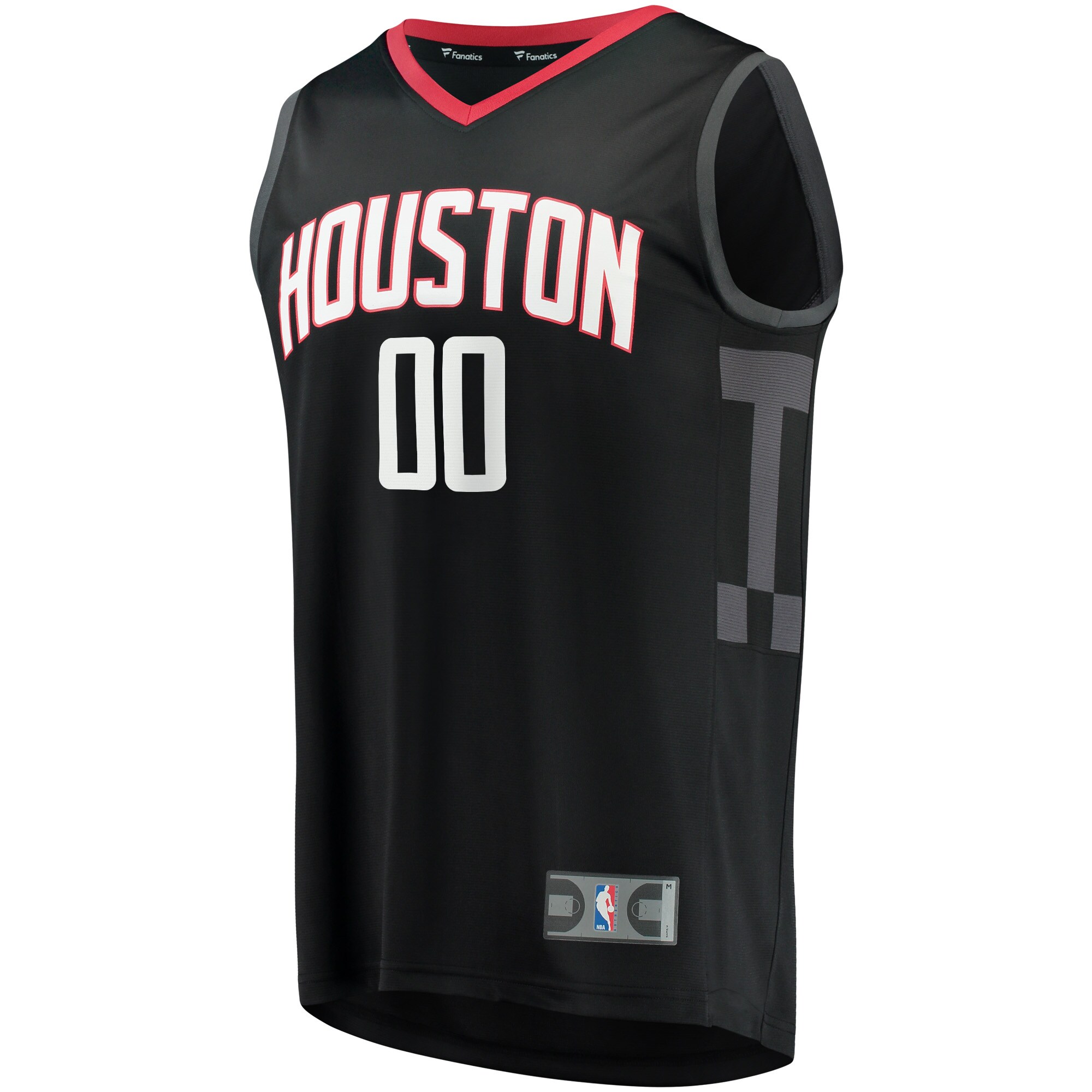Alternative view of Houston Rockets Fanatics Fast Break Replica Custom Jersey - Statement Edition - Black