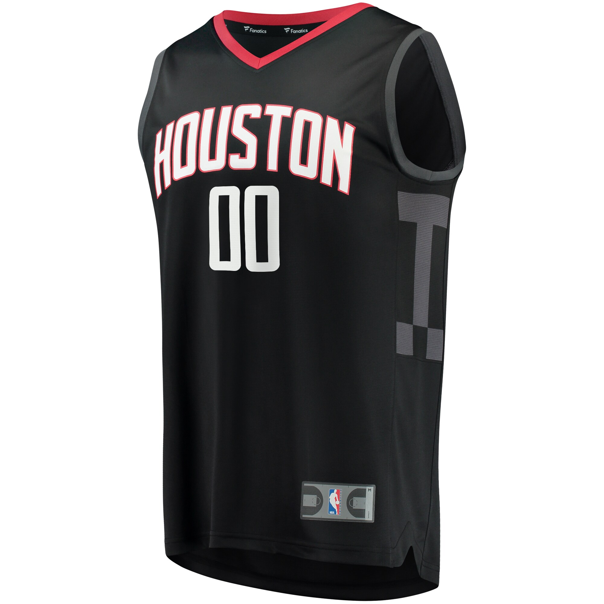 Alternative view of Houston Rockets Fanatics Youth Fast Break Custom Replica Jersey - Statement Edition - Black