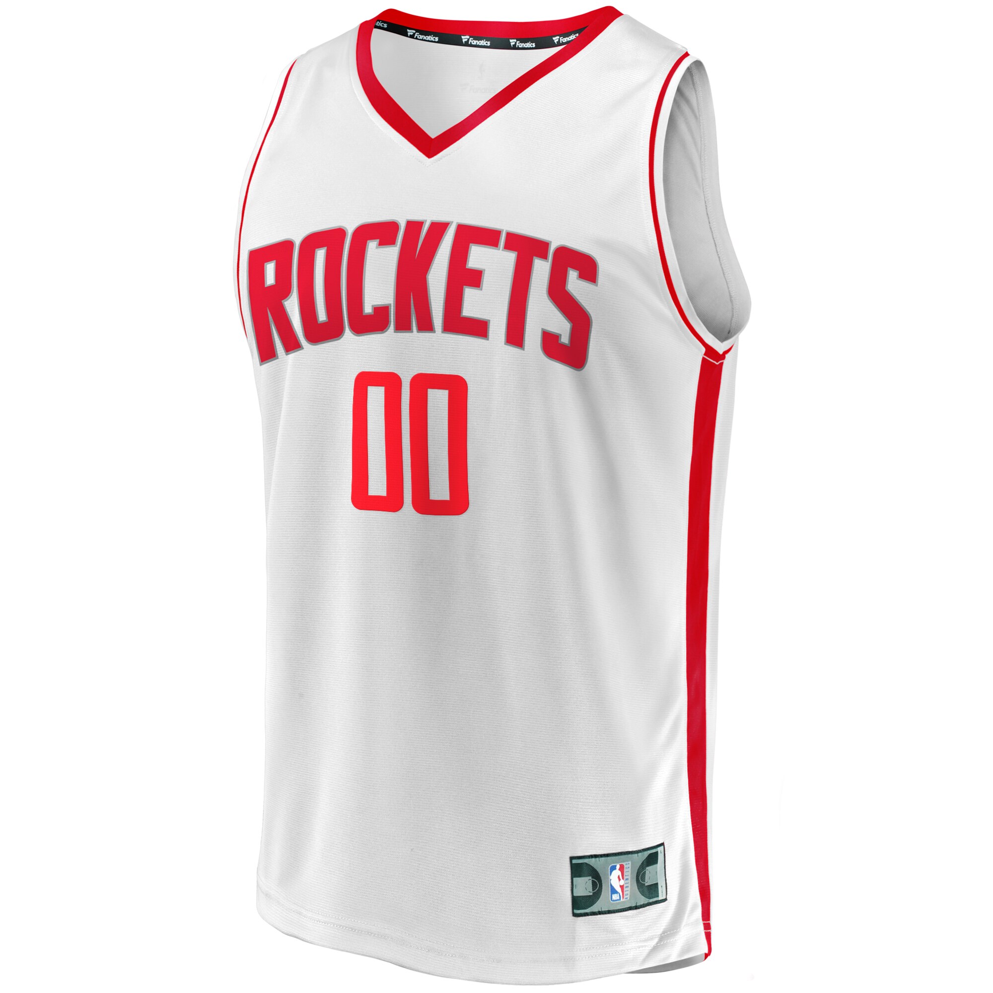 Alternative view of Houston Rockets Fanatics Youth Fast Break Replica Custom Jersey - Association Edition - White