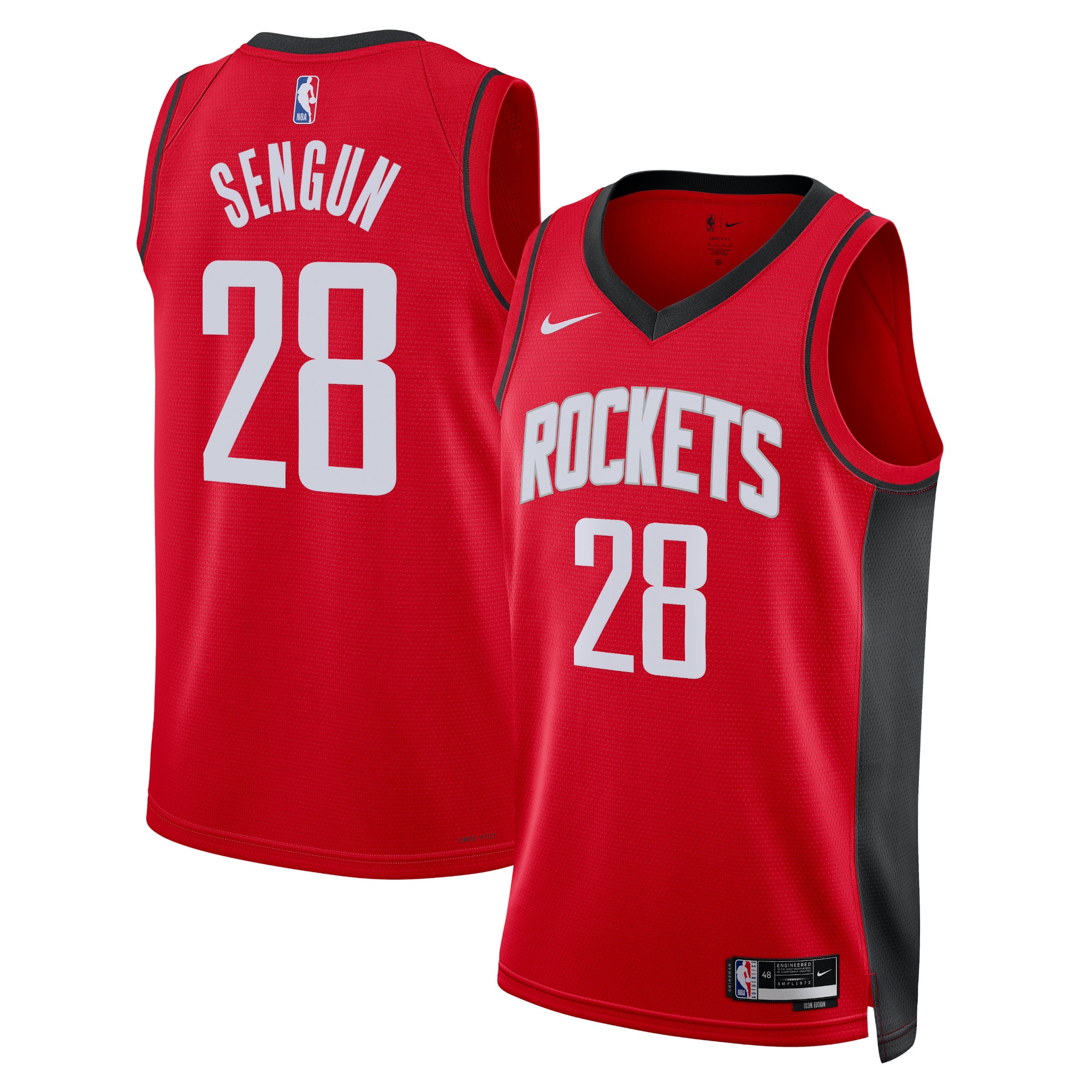 Houston Rockets Icon Edition Swingman Jersey - Red - Alperen Sengun - Unisex - JS488 