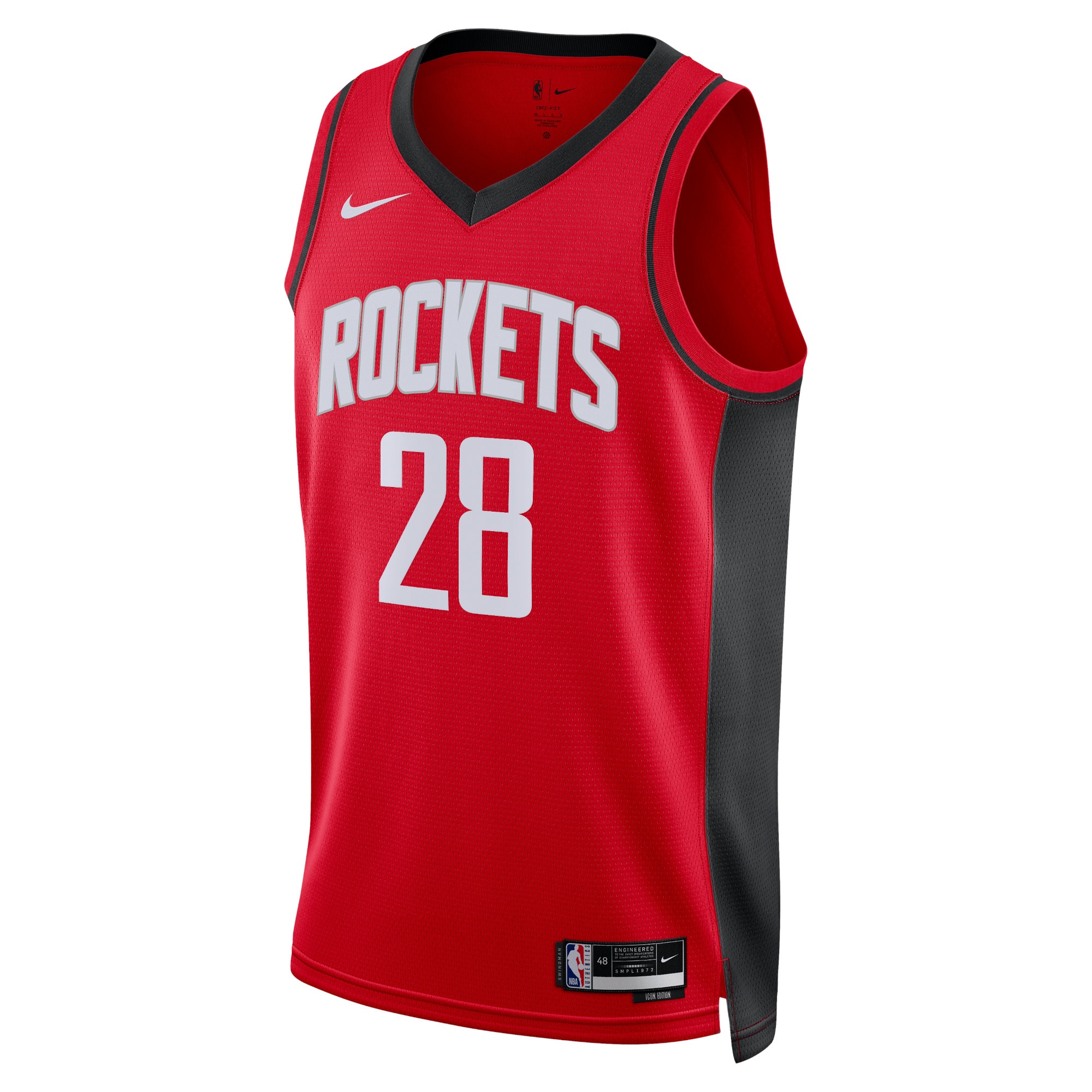 Alternative view of Houston Rockets Icon Edition Swingman Jersey - Red - Alperen Sengun - Unisex - JS488 