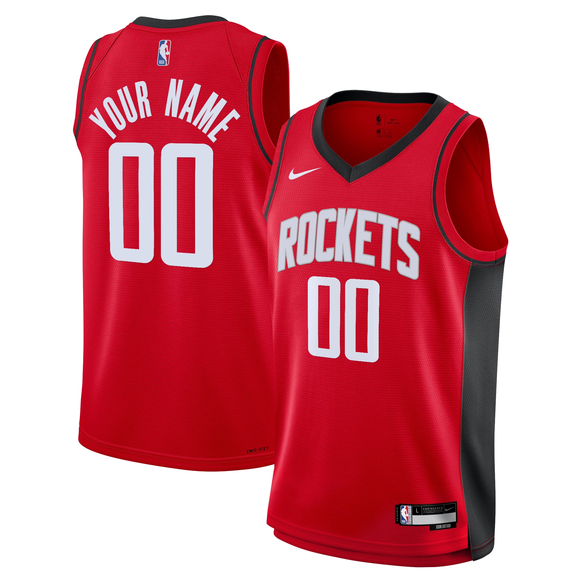 Houston Rockets Icon Swingman Jersey - Custom - Youth - JS184 