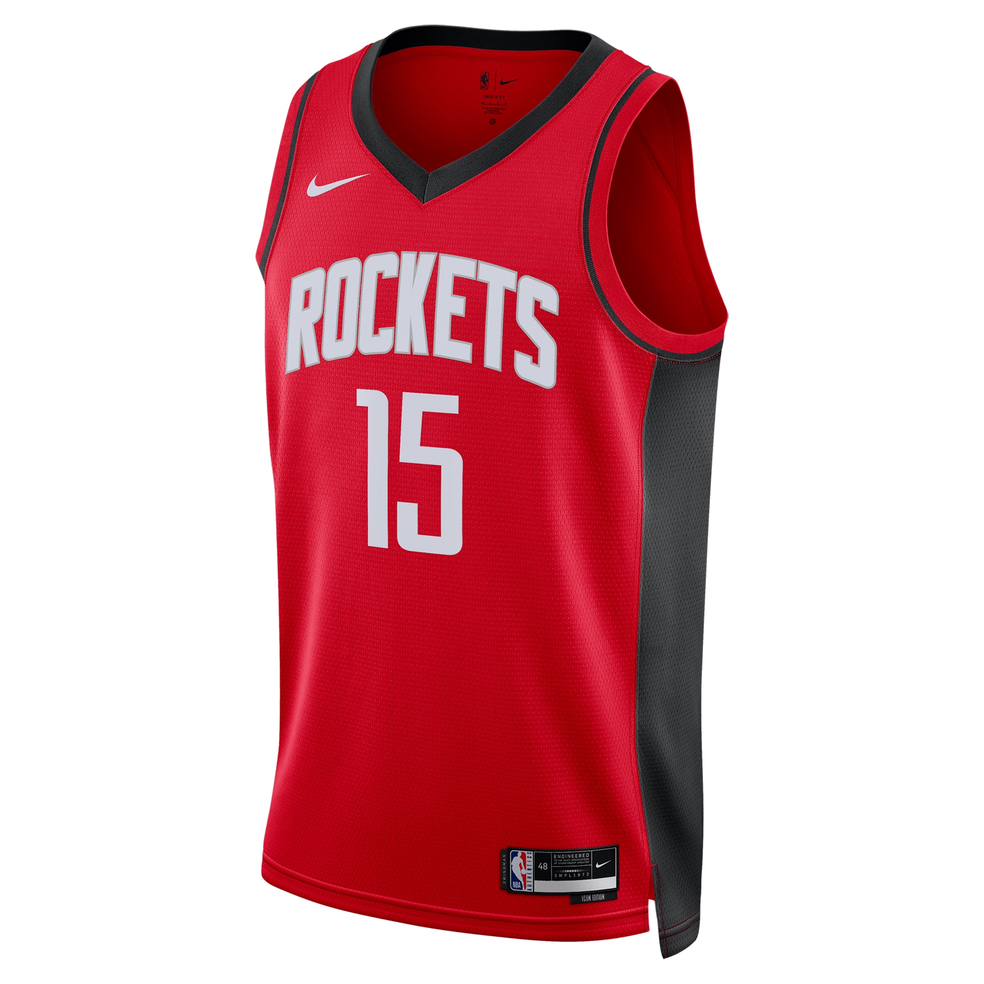 Alternative view of Houston Rockets Icon Swingman Jersey - Red - Reed Sheppard - Unisex - JS973 