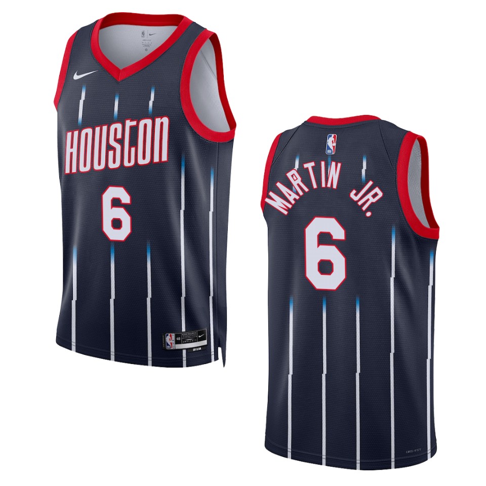Houston Rockets Kenyon Martin Jr. 2022-23 City Edition Navy Swingman Jersey