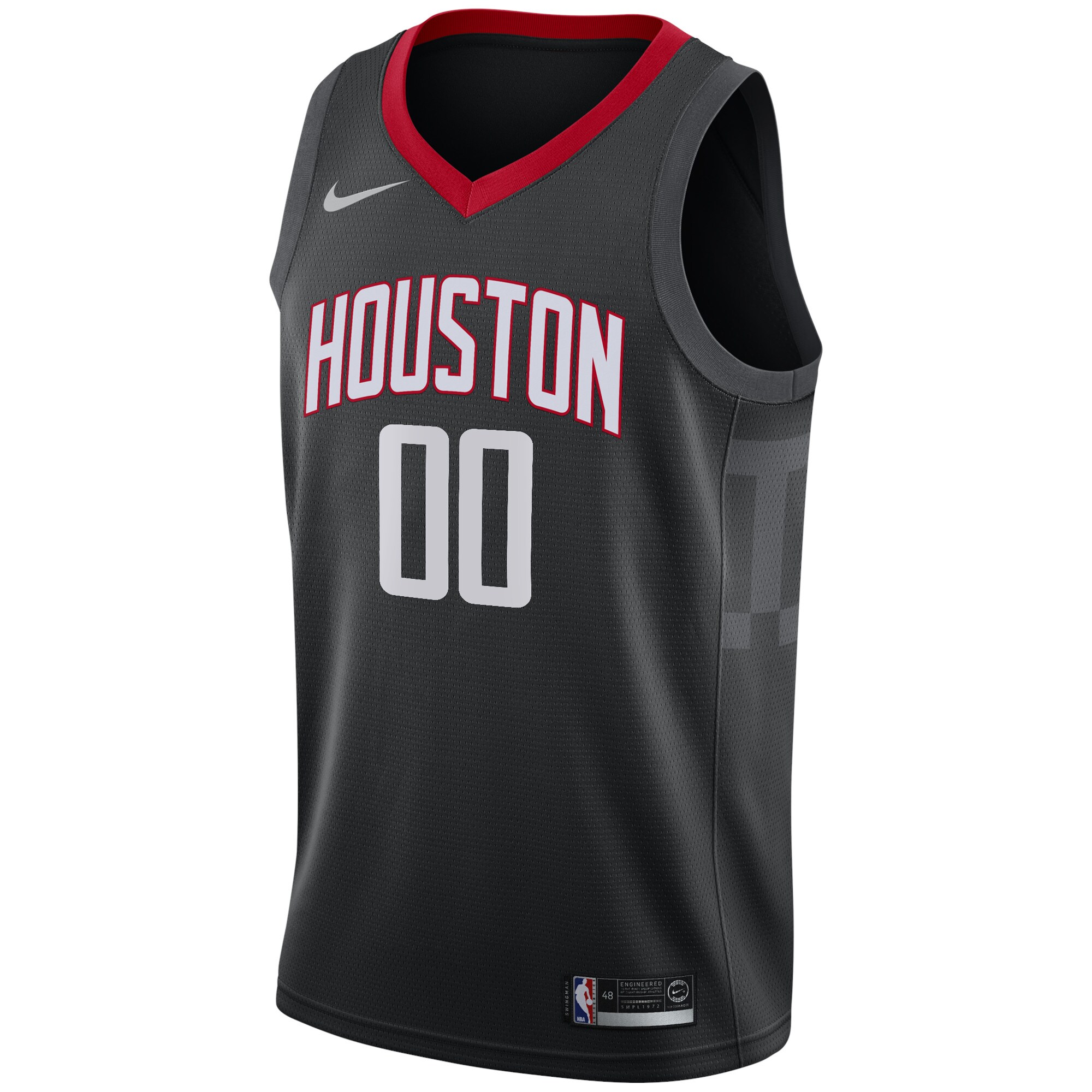 Alternative view of Houston Rockets Swingman Custom Jersey Black - Statement Edition