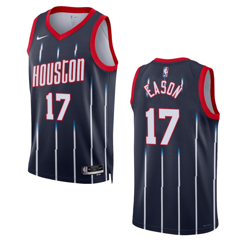Houston Rockets Tari Eason 2022-23 City Edition Navy Swingman Jersey