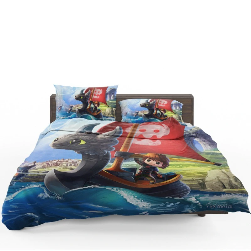 How To Train Your Dragon Movie Hiccup Chibi Bedding Set - Custom Bedding Set