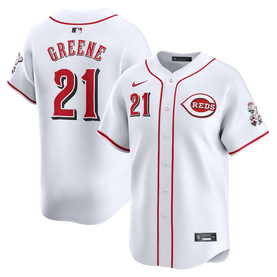 Hunter Greene 21 Cincinnati Reds Home Limited Player Men Jersey - White