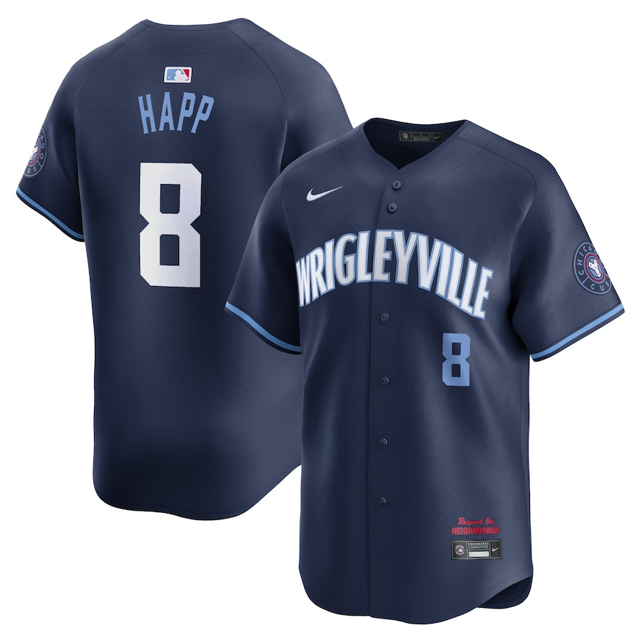 Ian Happ 8 Chicago Cubs City Connect Limited Men Jersey - Navy