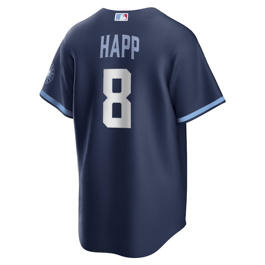 Alternative view of Ian Happ Chicago 8 Chicago Cubs City Connect Men Jersey - Navy