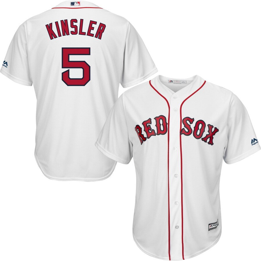 Ian Kinsler Boston Red Sox Majestic Home Official Cool Base Player Jersey – White