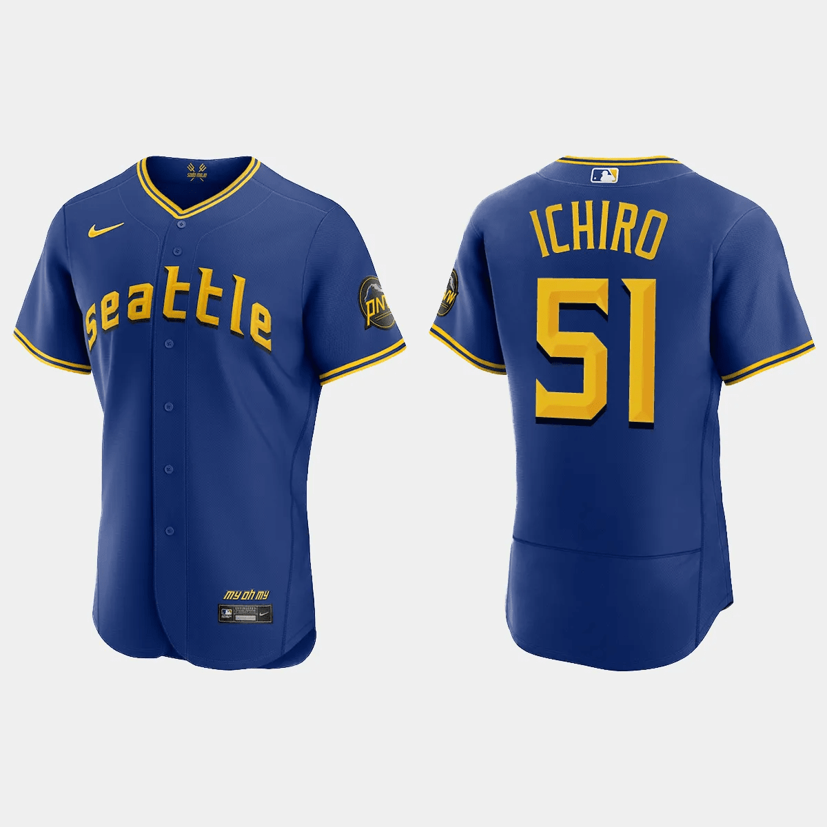 Ichiro Suzuki 51 Seattle Mariners 2023 City Connect Elite Jersey - Royal 