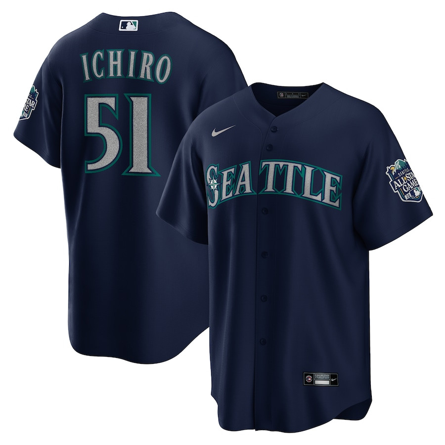 Ichiro Suzuki 51 Seattle Mariners Alternate Men Jersey - Navy 
