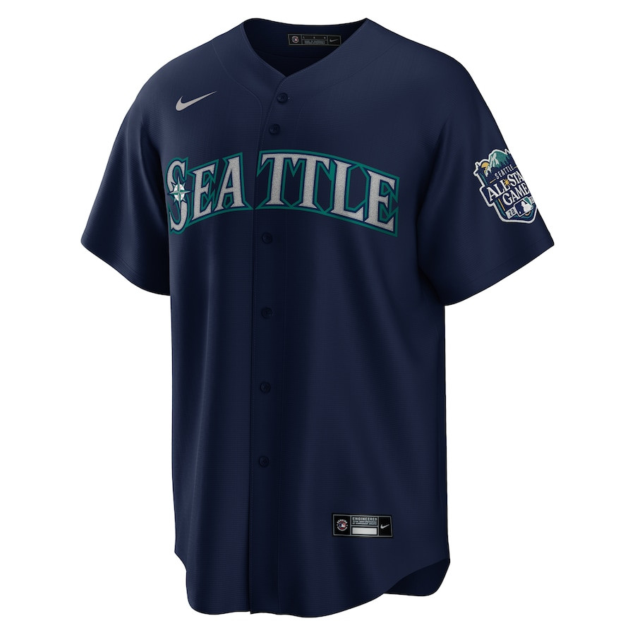 Alternative view of Ichiro Suzuki 51 Seattle Mariners Alternate Men Jersey - Navy 