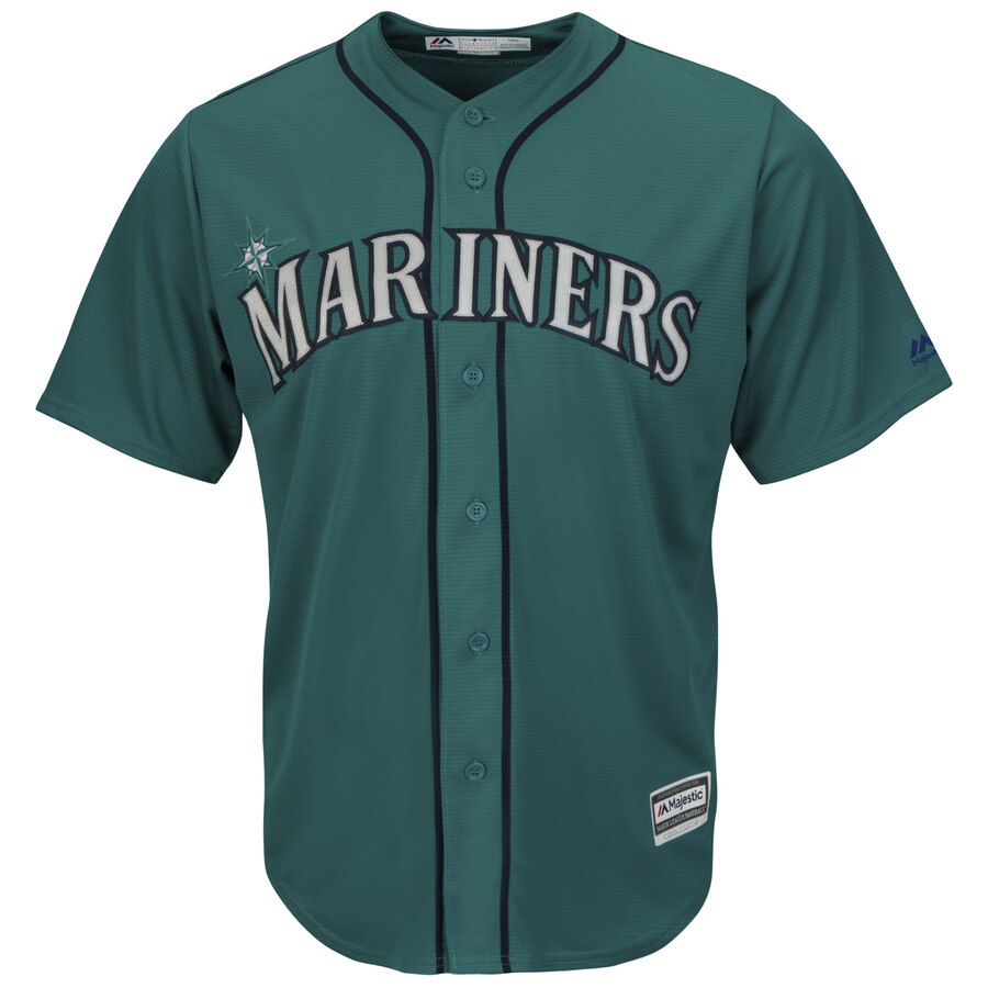 Alternative view of Ichiro Suzuki Seattle Mariners Majestic Official Cool Base Player Jersey - Aqua