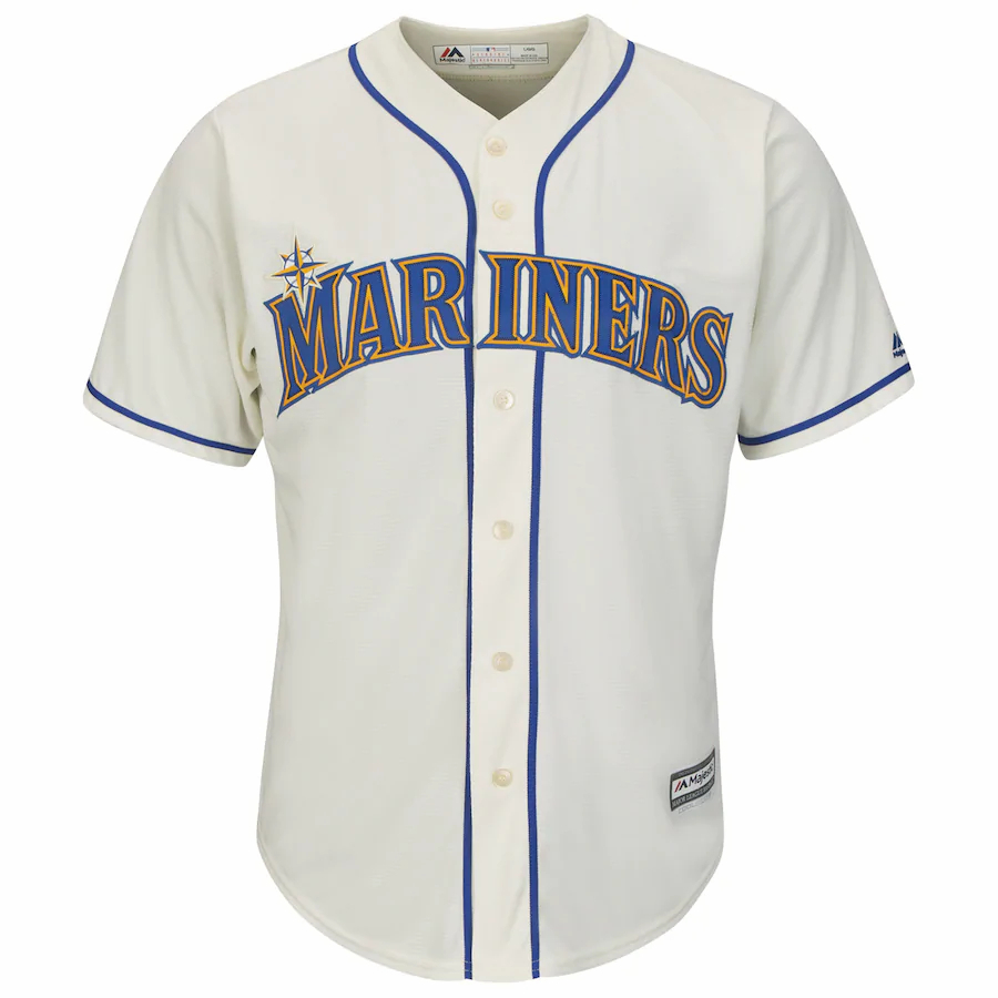 Alternative view of Ichiro Suzuki Seattle Mariners Majestic Official Cool Base Player Jersey - Cream