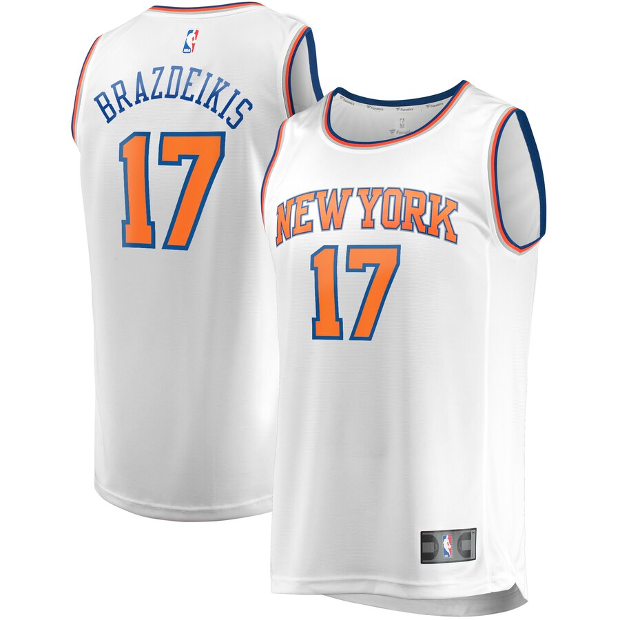 Ignas Brazdeikis New York Knicks Fanatics Branded Fast Break Player Replica Jersey - Association Edition - White