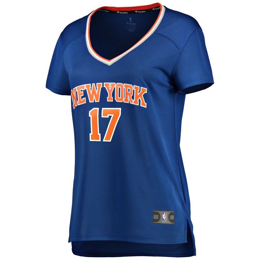 Alternative view of Ignas Brazdeikis New York Knicks Fanatics Branded Women's Fast Break Player Replica Jersey - Icon Edition - Blue