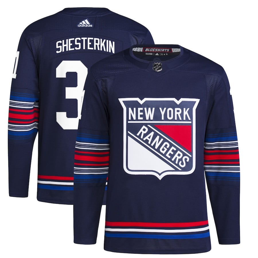 Igor Shesterkin 31 New York Rangers Alternate Primegreen Men Jersey - Navy - JS798 