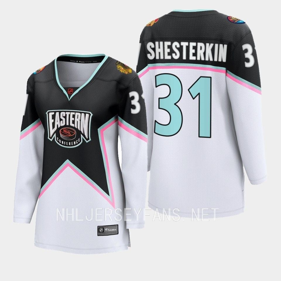 Igor Shesterkin 31 New York Rangers Black 2023 All-Star Eastern Conference Jersey Women - JS272 