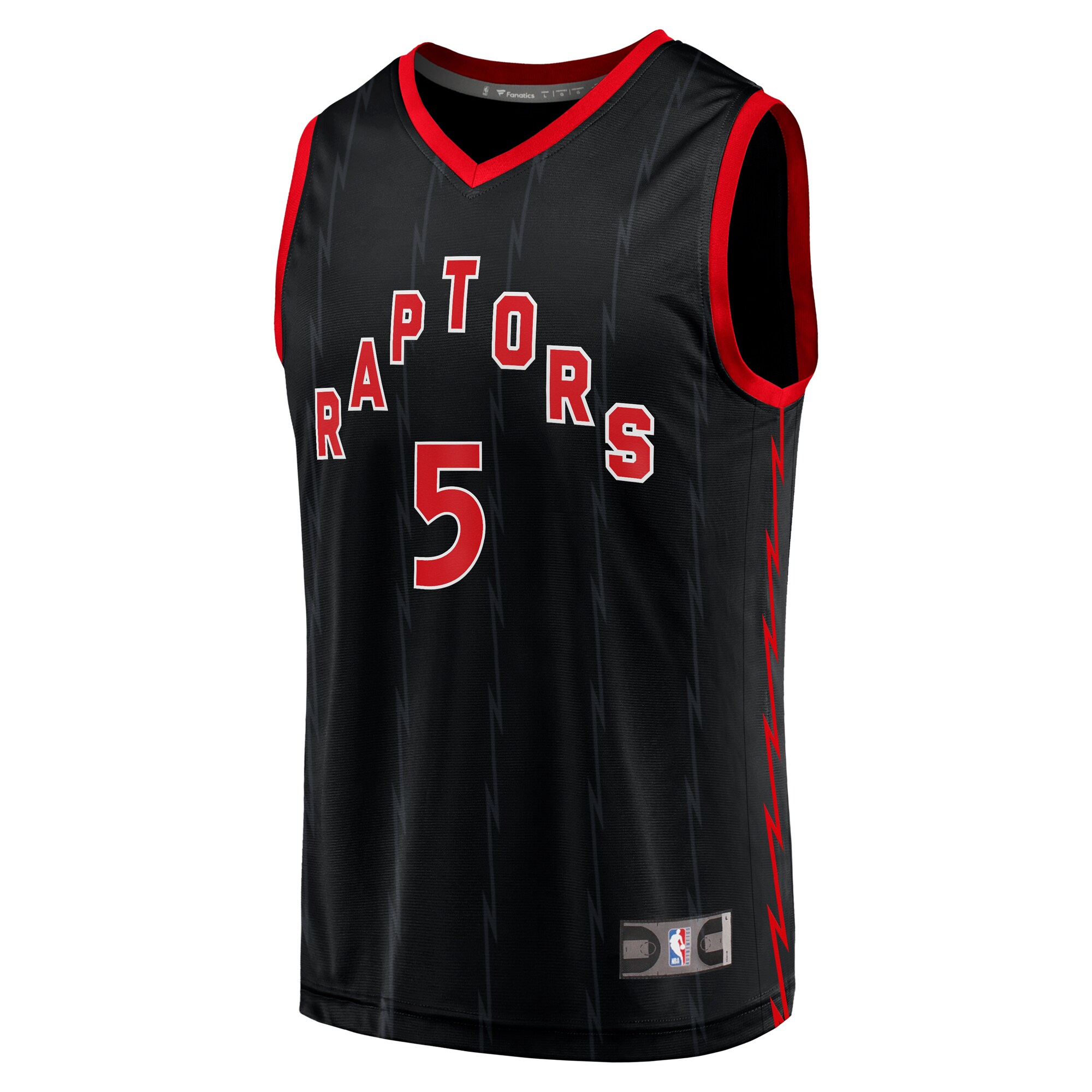 Alternative view of Immanuel Quickley Toronto Raptors Fanatics Fast Break Player Jersey - Statement Edition - Black