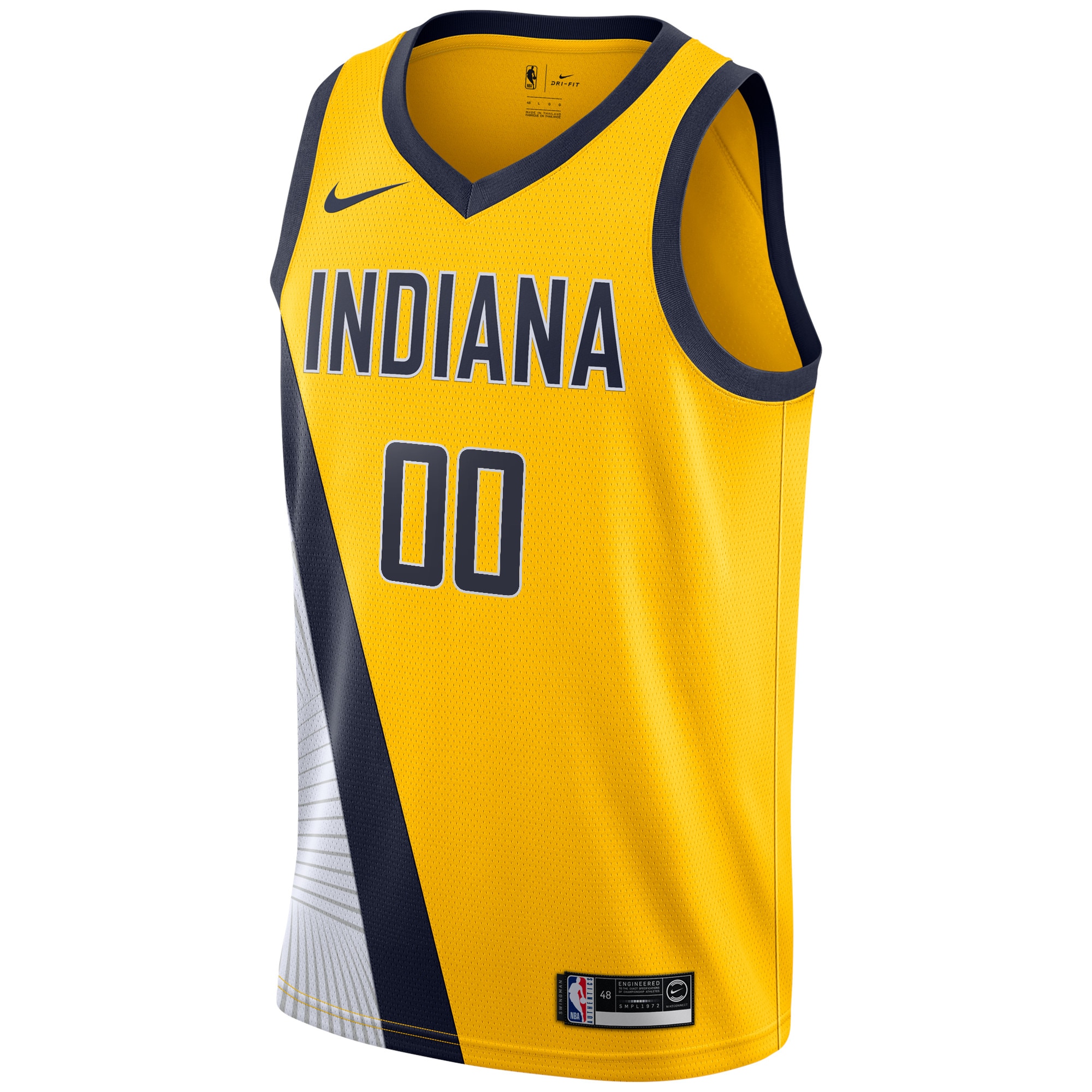 Alternative view of Indiana Pacers 2019/20 Custom Swingman Jersey Yellow - Statement Edition