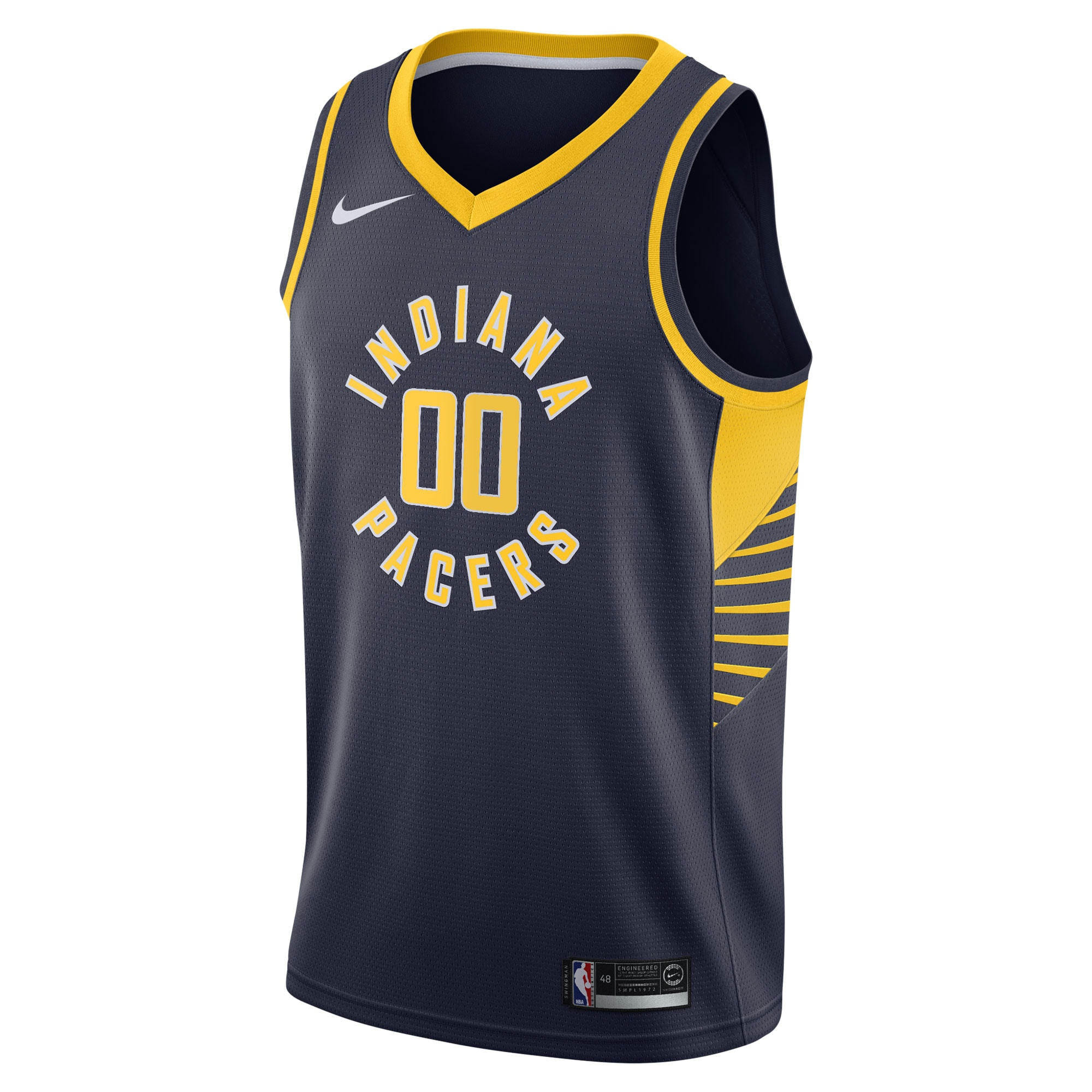 Alternative view of Indiana Pacers 2020/21 Swingman Custom Jersey - Icon Edition - Navy