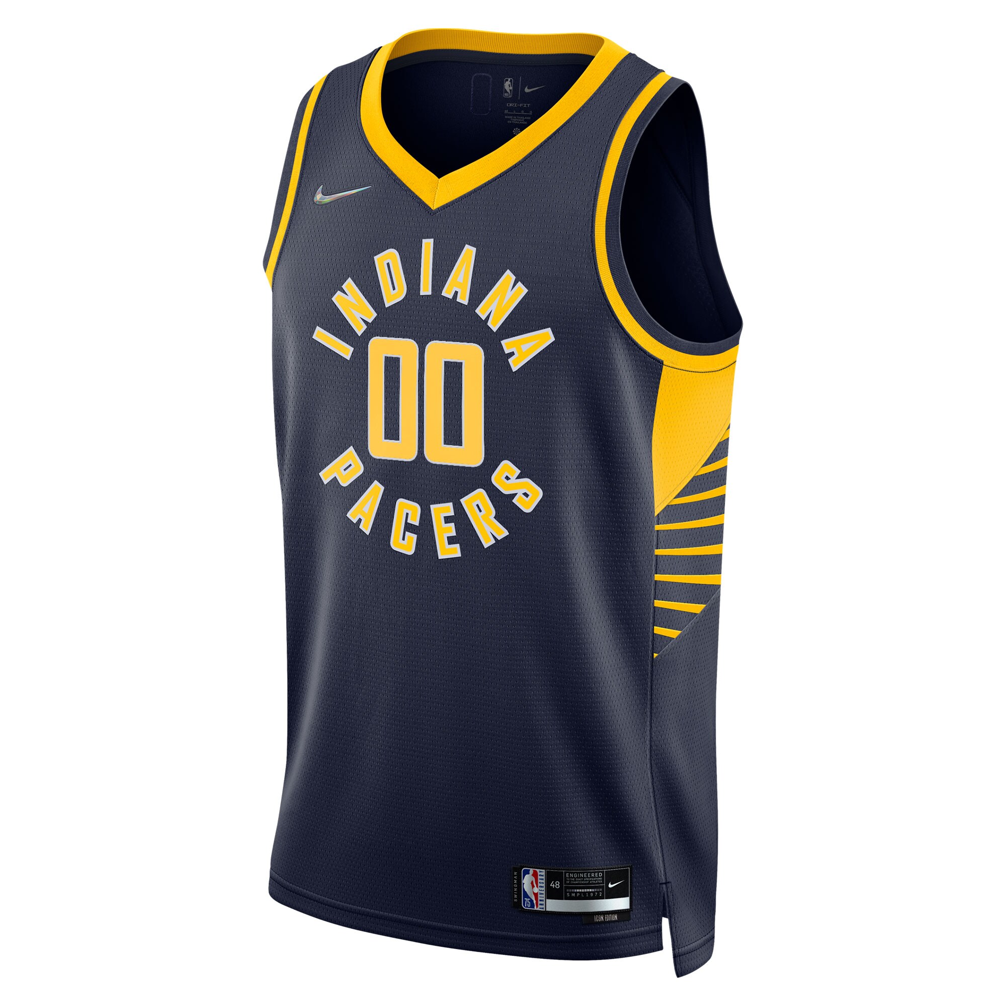 Alternative view of Indiana Pacers 2021/22 Diamond Swingman Custom Jersey - Icon Edition - Navy