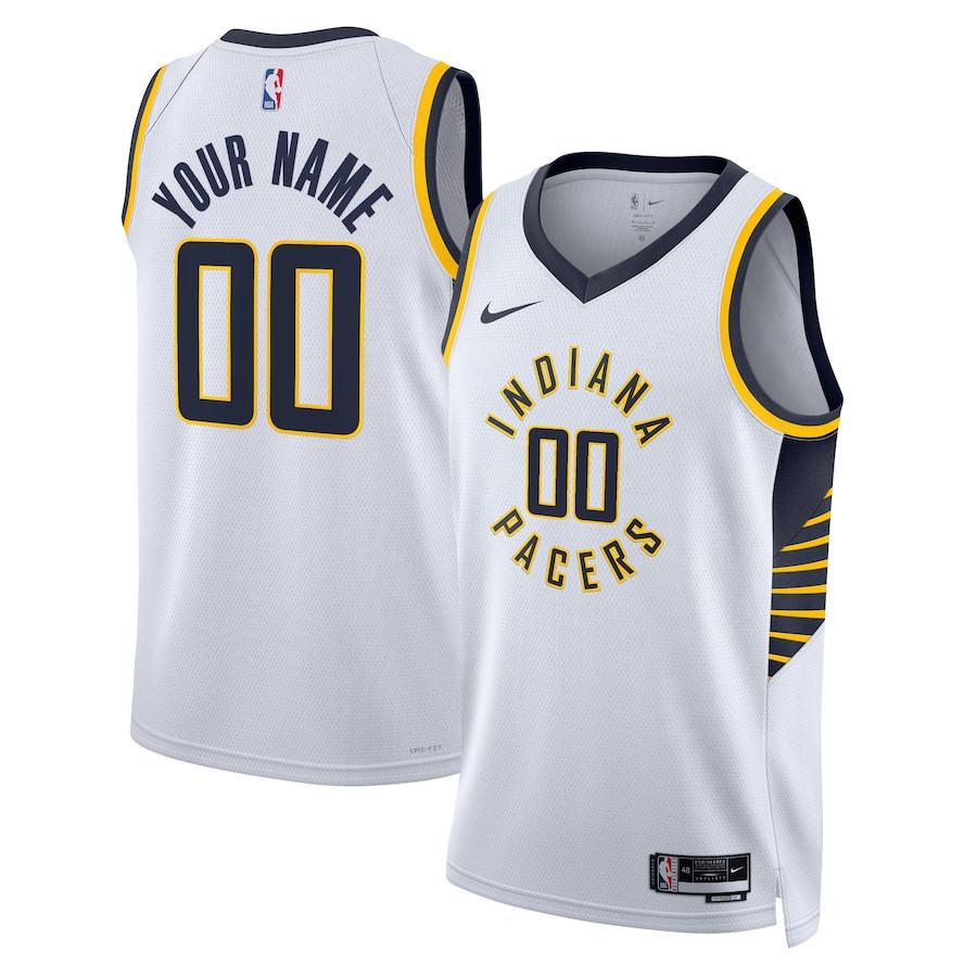 Indiana Pacers 2023/24 Association Swingman Custom Men Jersey - White - JS150 