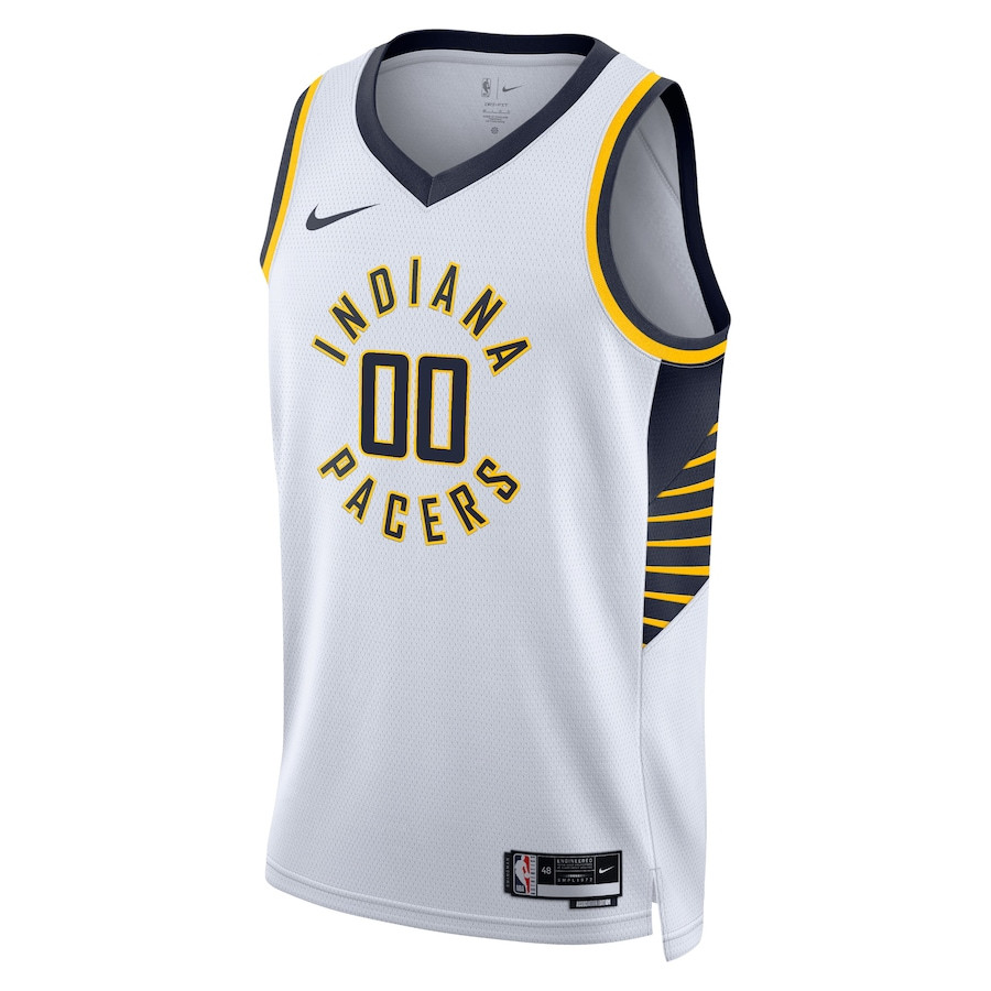 Alternative view of Indiana Pacers 2023/24 Association Swingman Custom Men Jersey - White - JS150 