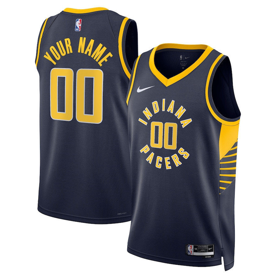 Indiana Pacers 2023/24 Icon Swingman Custom Men Jersey - Navy - JS416 