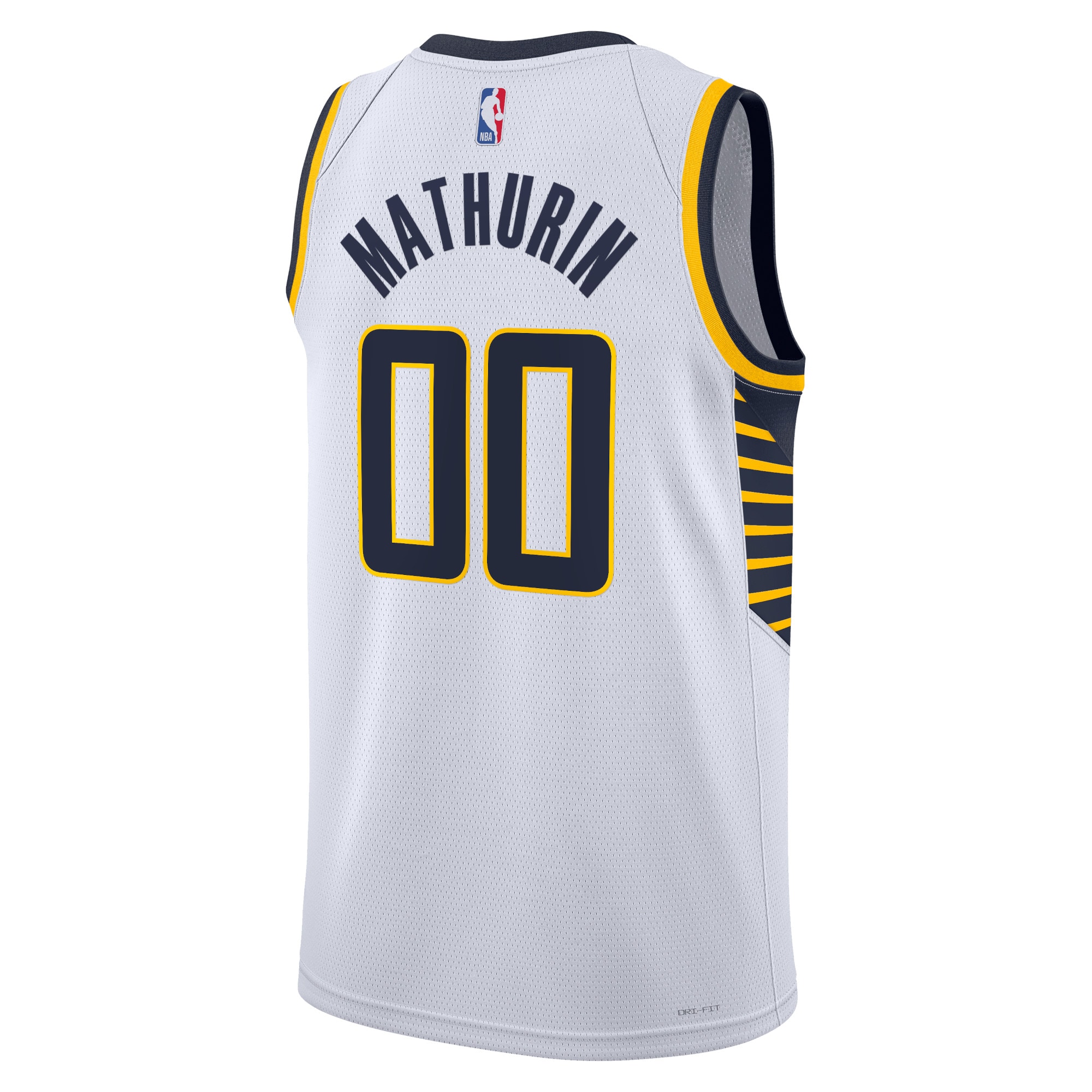 Alternative view of Indiana Pacers Association Edition Swingman Jersey - White - Bennedict Mathurin - Unisex - JS283 