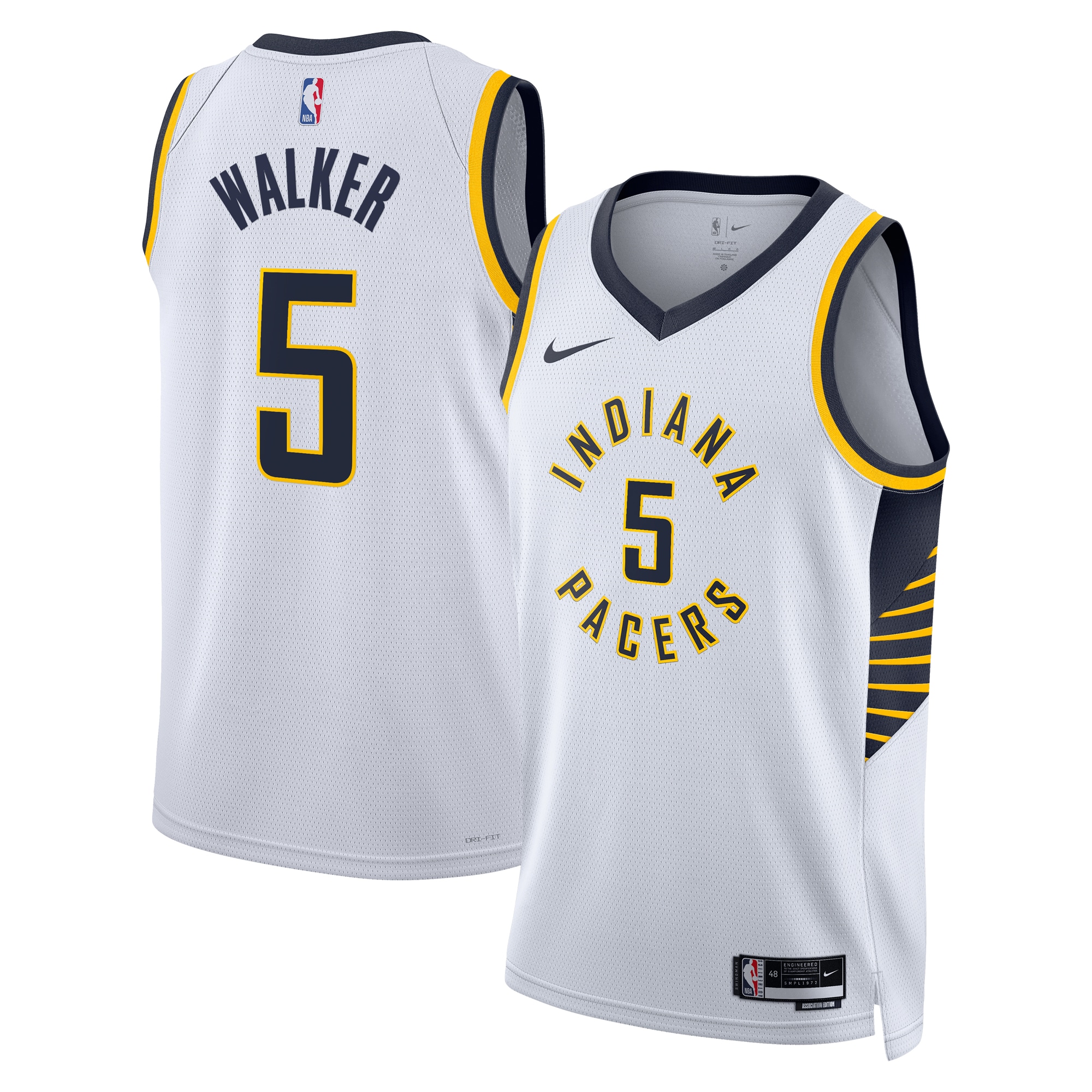 Indiana Pacers Association Edition Swingman Jersey - White - Jarace Walker - Unisex - JS749 